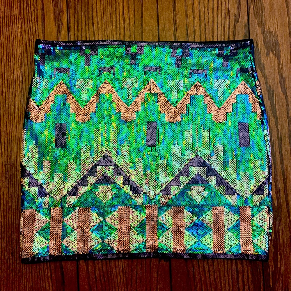 Women’s Sequin Aztec Design Skirt